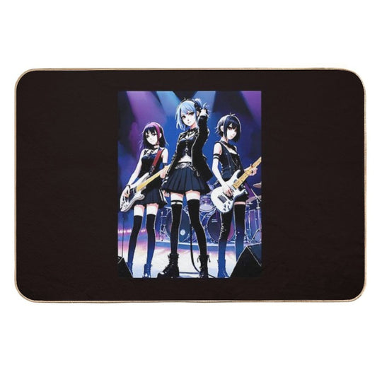 Female Band In Anime  Multi-Purpose Bath Mat
