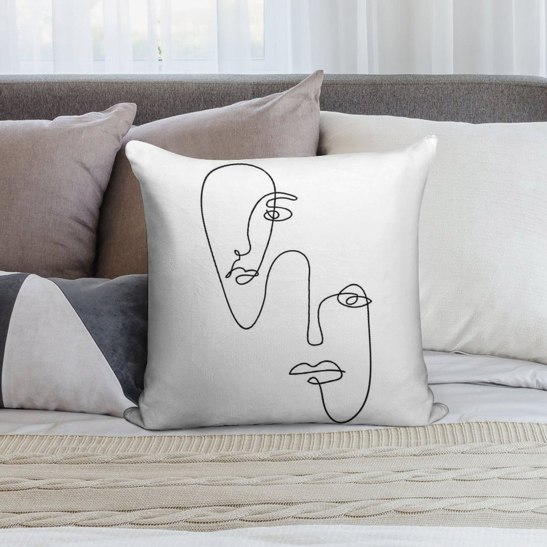 Abstract Faces Soft Multiple Sizes Throw Pillow