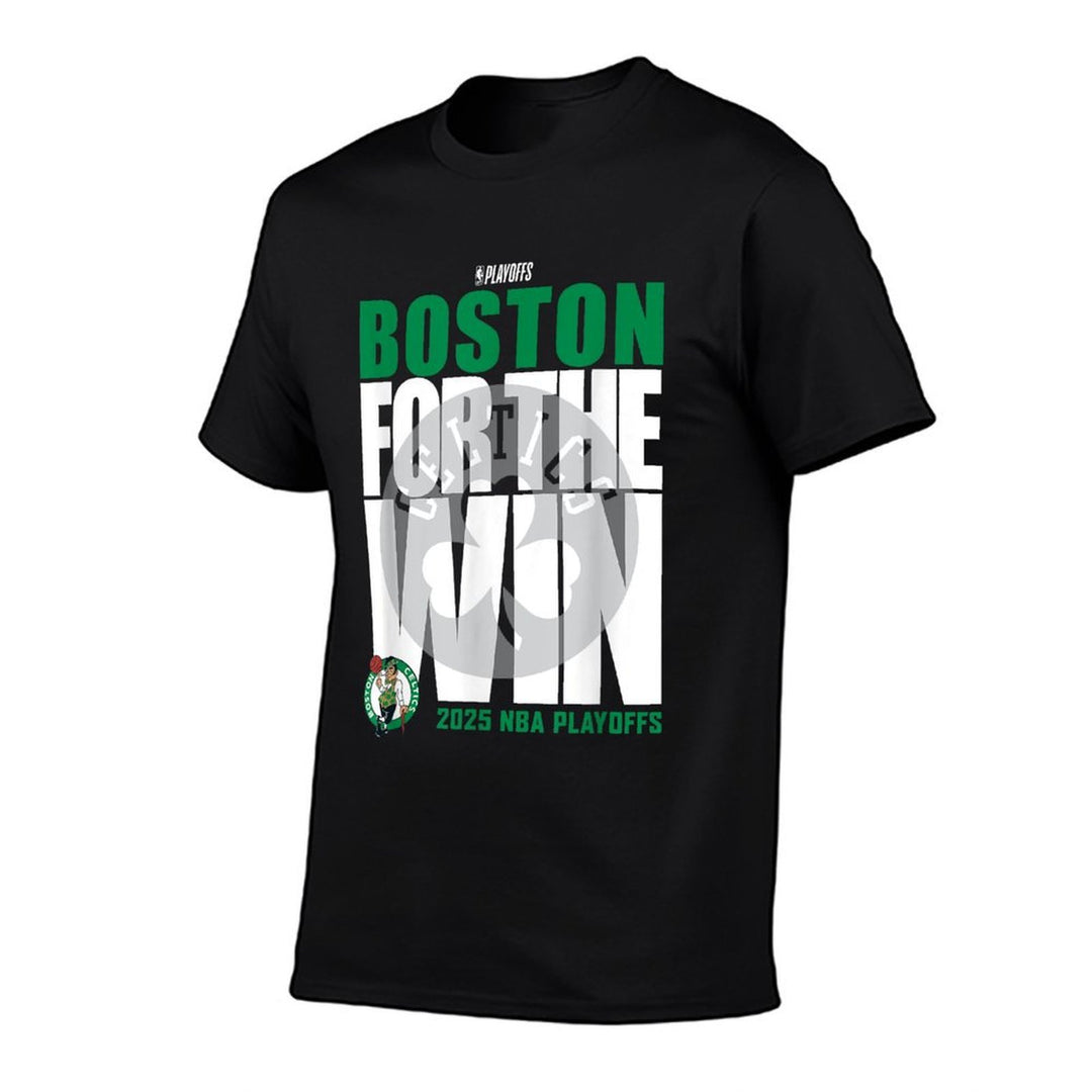 NBA Official Boston Celtics For The Win 2025 Playoffs  Affordable Price T-Shirt