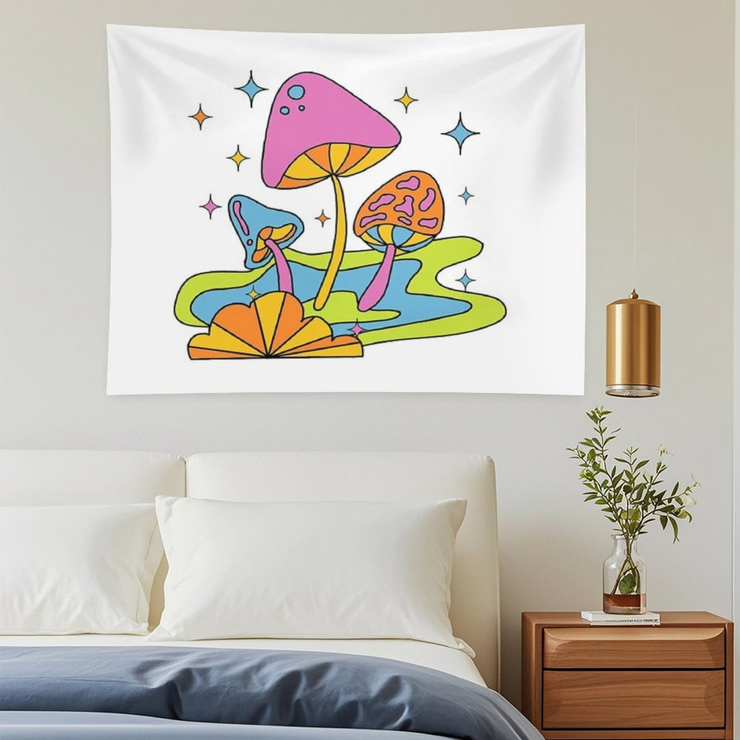 Groovy Psychedelic Mushrooms Tapestry