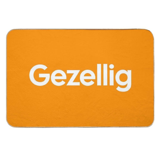 Gezellig on Orange  Multi-Purpose Bath Mat
