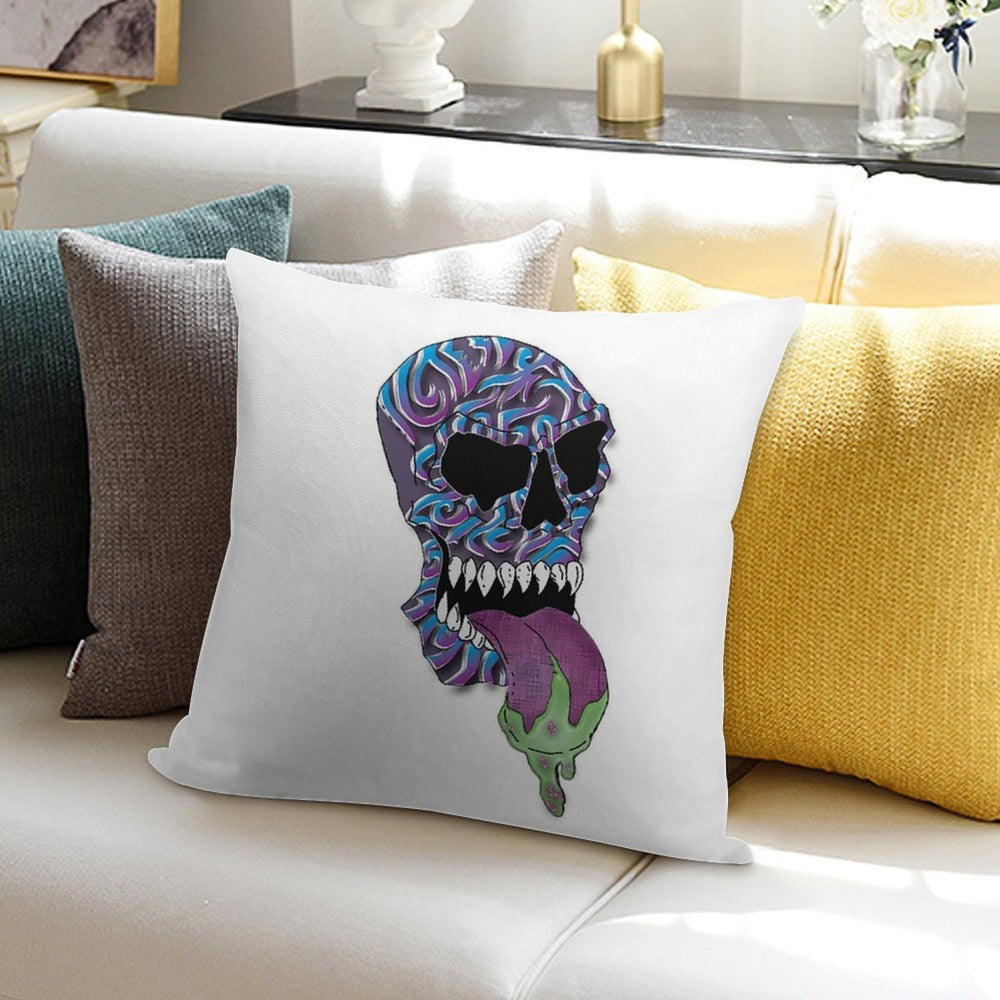 Purple Skull Soft Anti-Pilling Throw Pillow