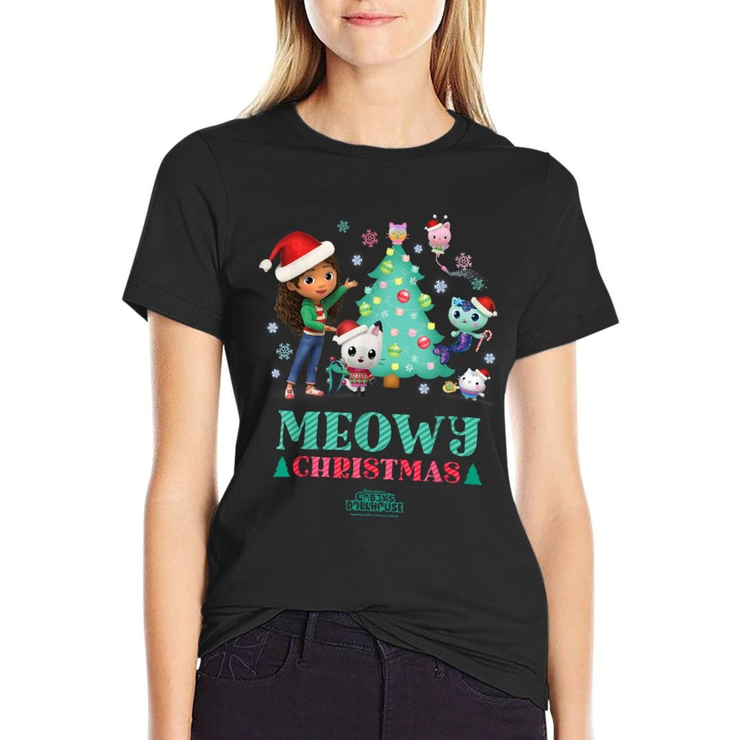 DreamWorks Gabby’s Dollhouse Meowy Christmas Holiday  Affordable Price T-Shirt