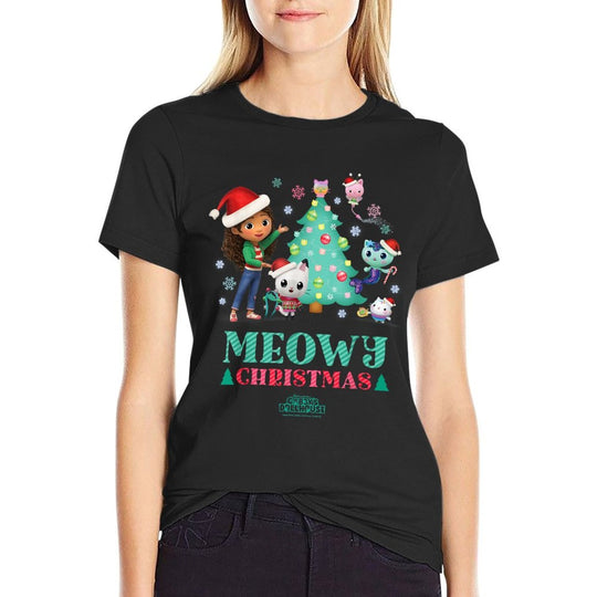 DreamWorks Gabby’s Dollhouse Meowy Christmas Holiday  Affordable Price T-Shirt