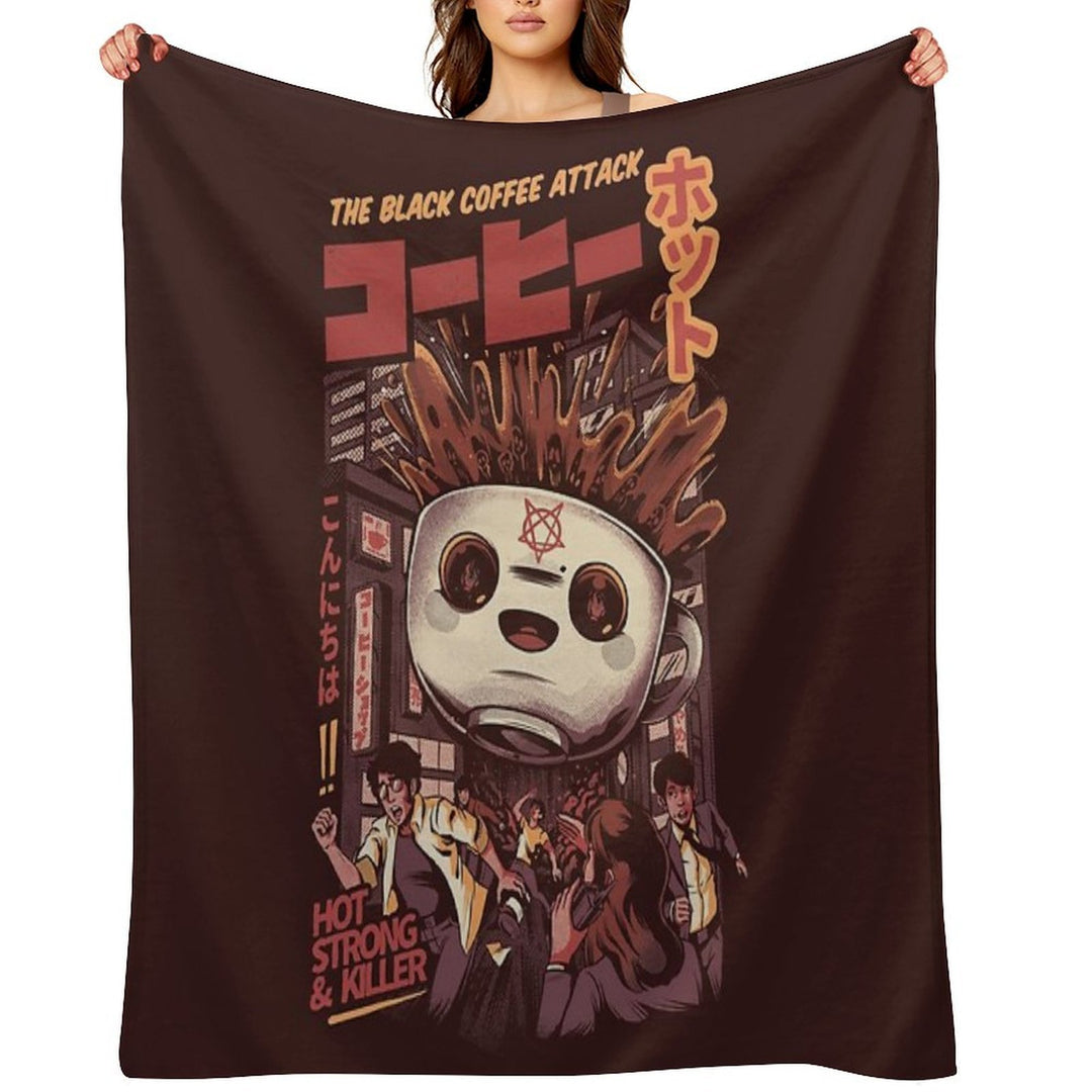 Black Magic Coffee Wrinkle-free Throw Blanket