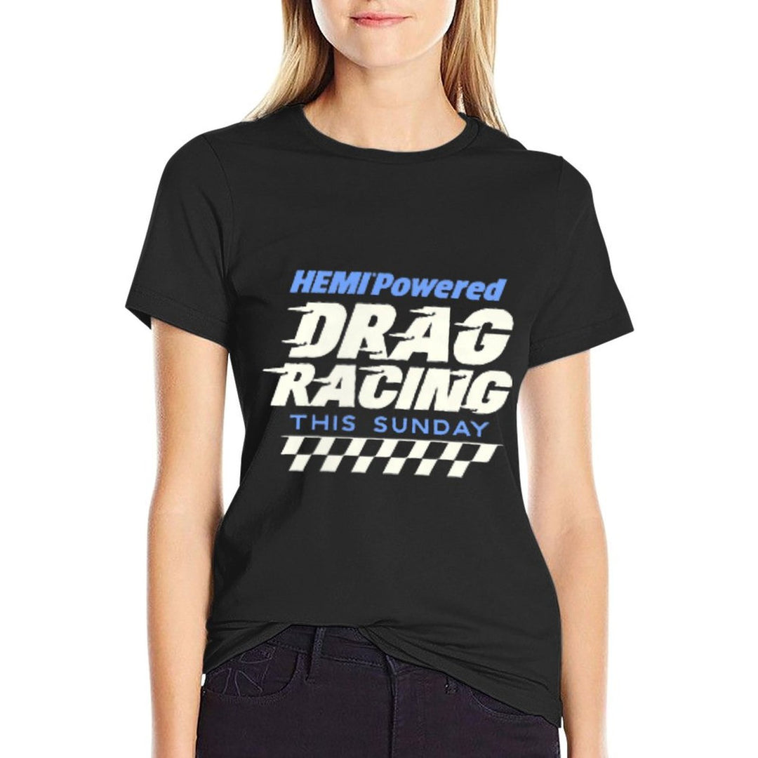 Dodge Drag Racing - Black, Small, Unisex,, Crew Neck, Classic Fit, 100 Polyester, Licensed Design, Racing Enthusiasts, All Ages  Trendy Pattern T-Shirt