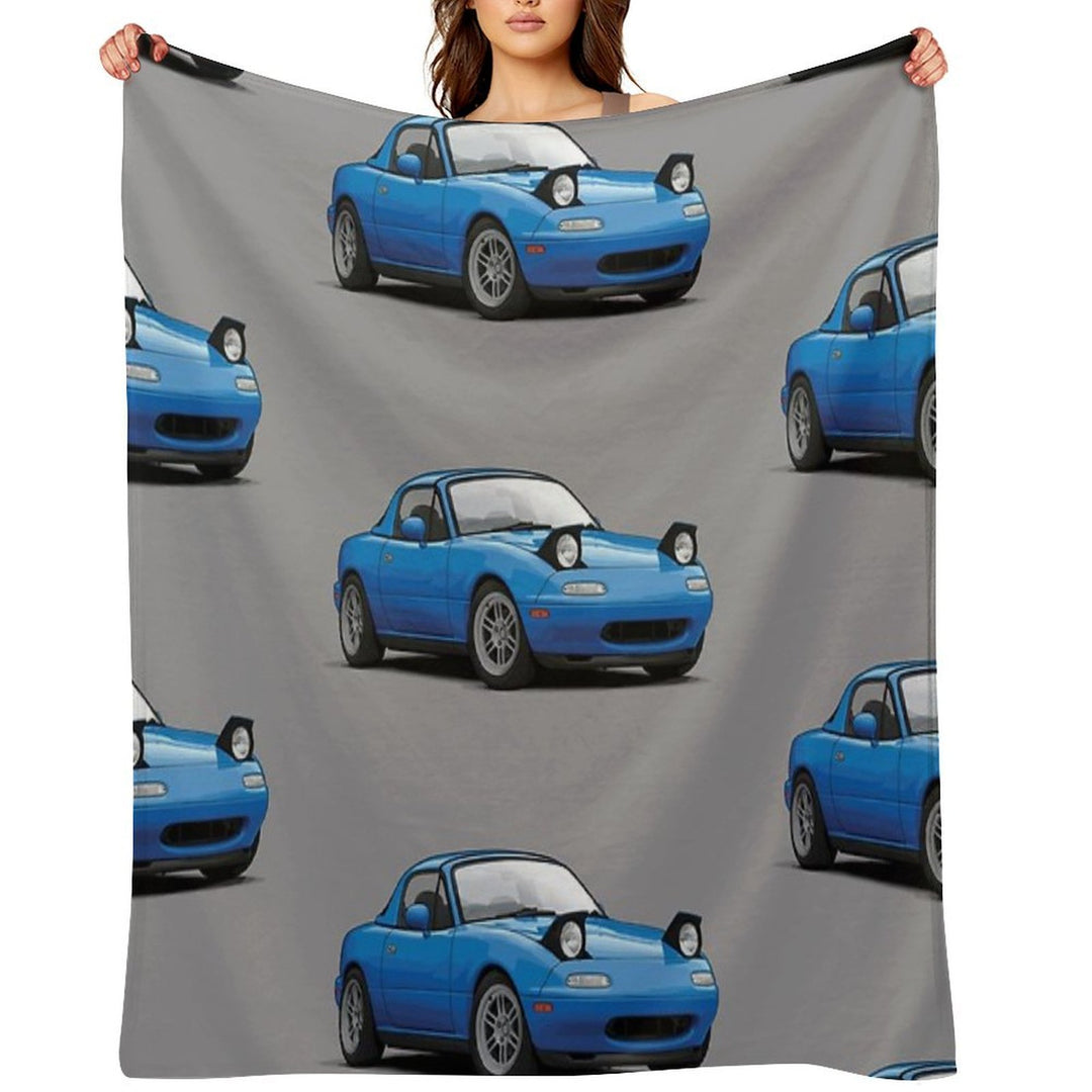 Mx5  Miata NA MK1 Illustration Easy Care Throw Blanket