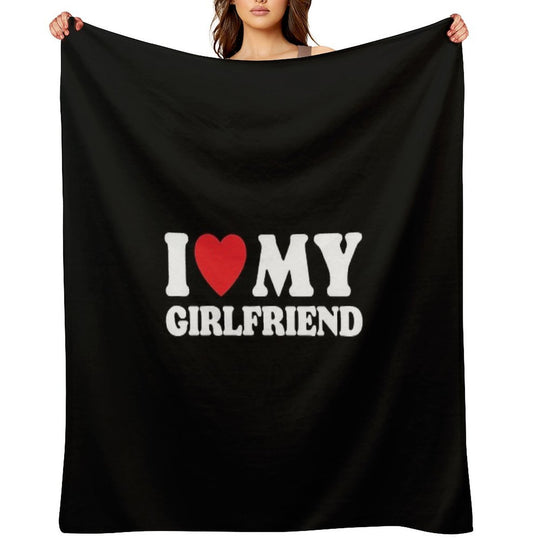 I Love My Girlfriend Multi-functional Throw Blanket