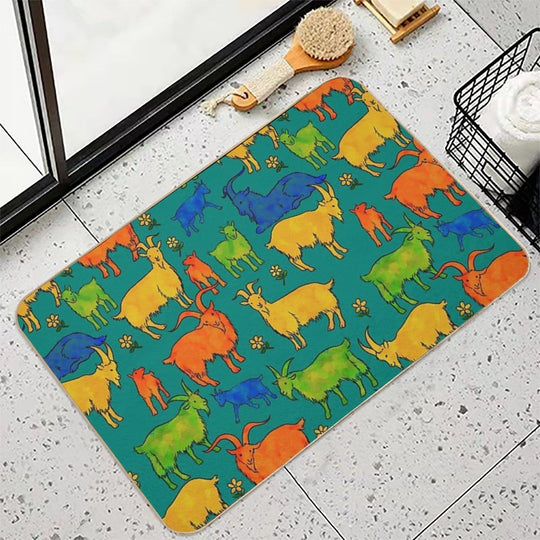 Cyfri'r Geifr  Fade-Resistant Bath Mat