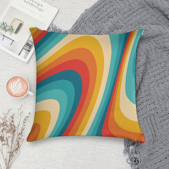 70s Retro Aesthetic Soft Warmth Comfort Throw Pillow