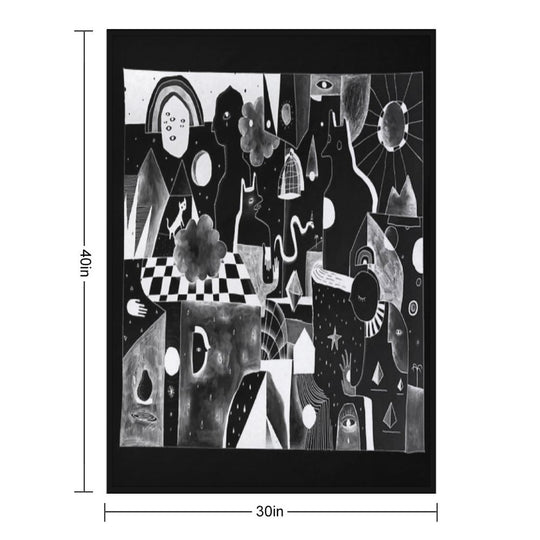 DON'T TOUCH ME Shrink-resistant Throw Blanket