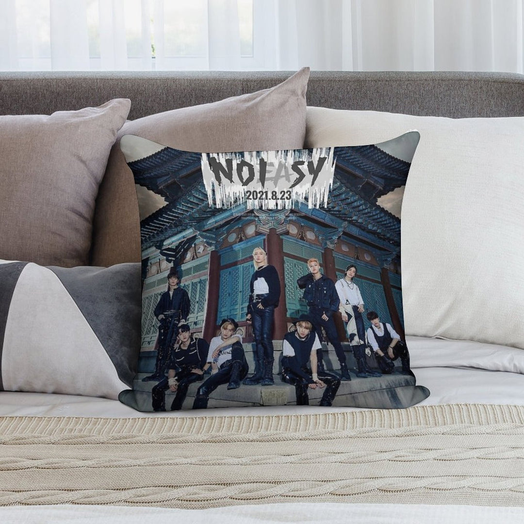No Easy - Stray Kids Album Cover Soft Luxury Feel Throw Pillow