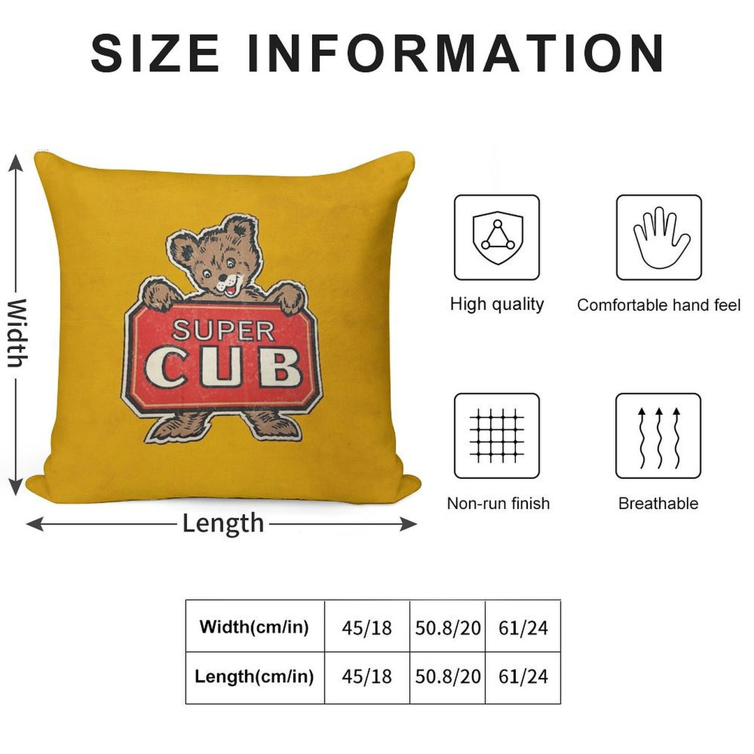 Super Cub Soft Skin-Friendly Throw Pillow
