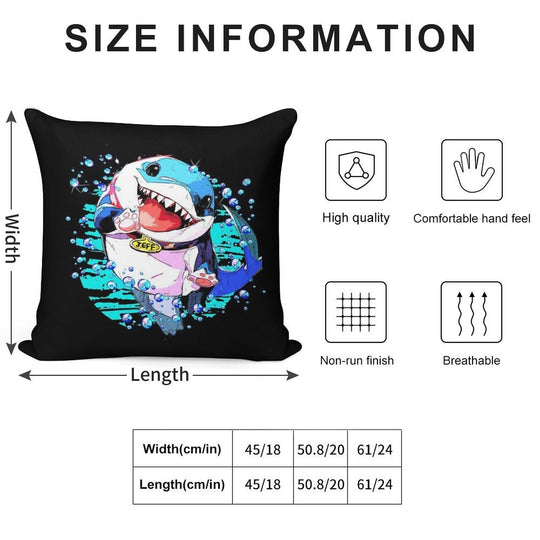 Jeff The Land Shark Soft Home Decor Throw Pillow