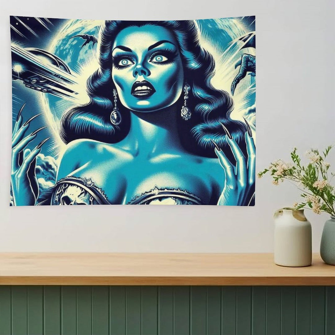 Sci-fi Girl Tapestry