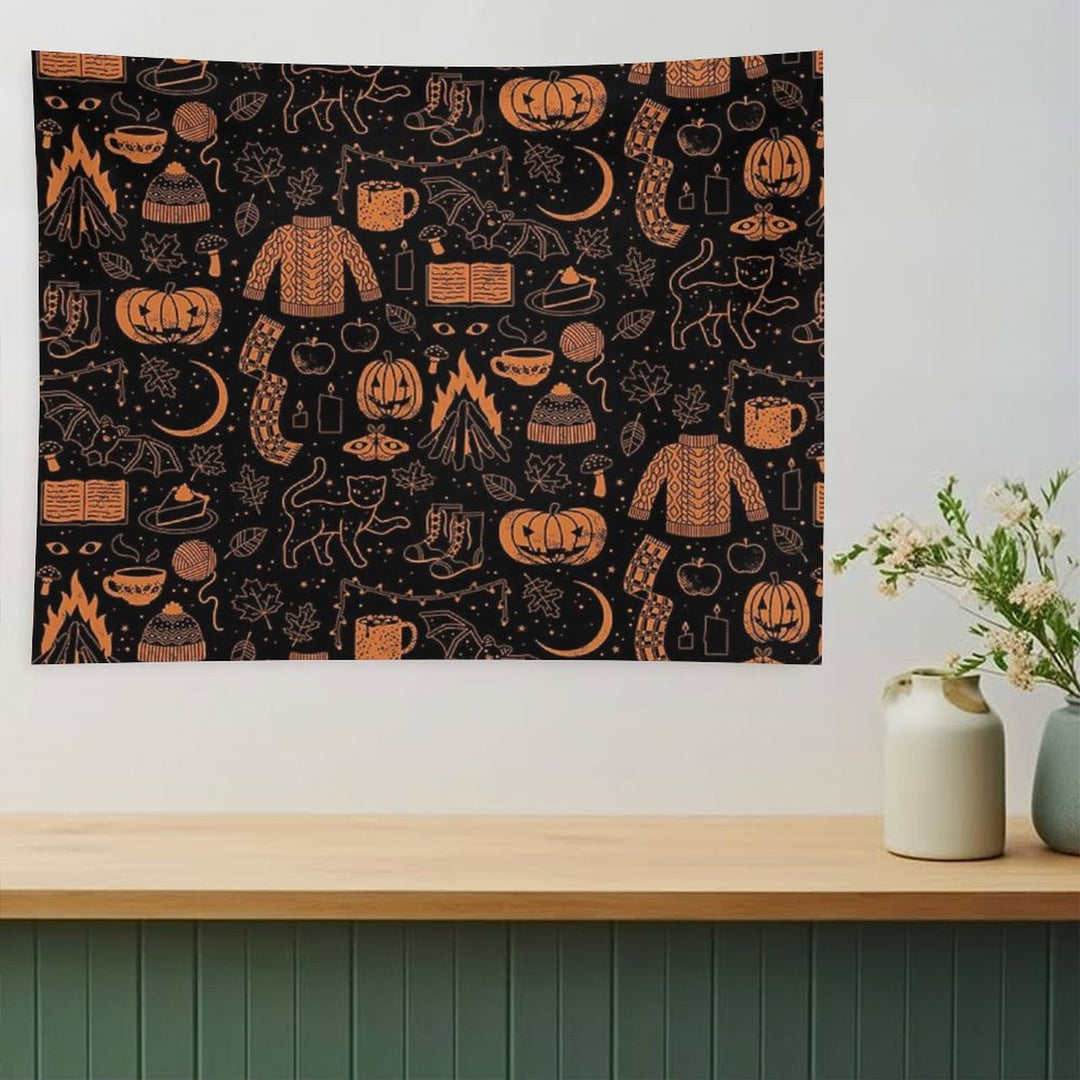 Autumn Nights Halloween Tapestry