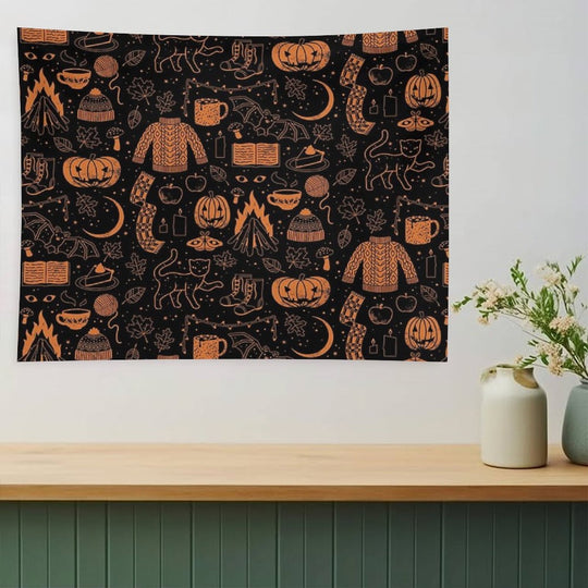 Autumn Nights Halloween Tapestry