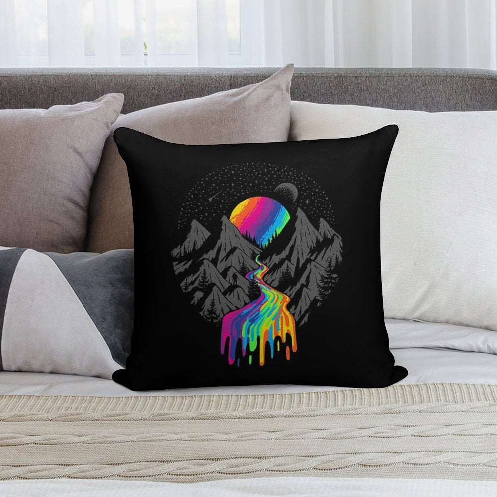 Cosmic River  Surreal Space Planet Soft Easy Maintenance Throw Pillow