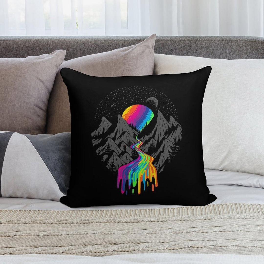 Cosmic River  Surreal Space Planet Soft Easy Maintenance Throw Pillow