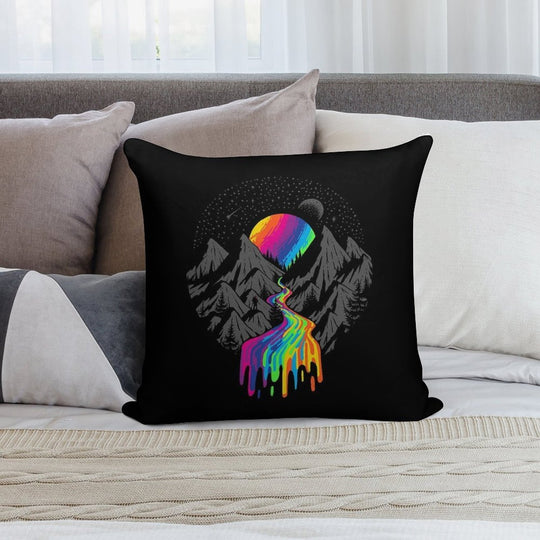 Cosmic River  Surreal Space Planet Soft Easy Maintenance Throw Pillow