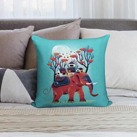 A Colorful Ride Soft Luxury Feel Throw Pillow