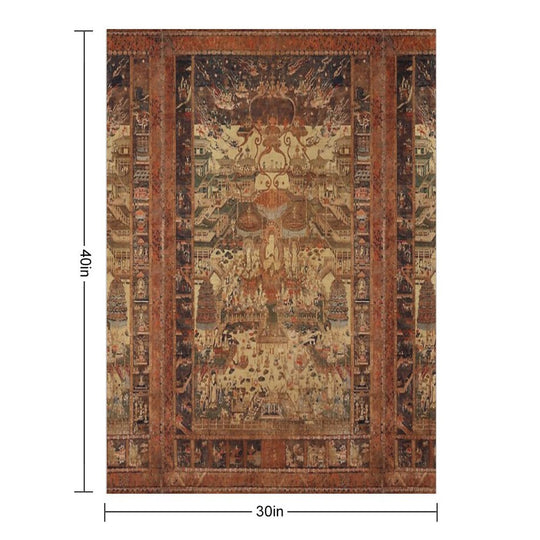 Buddhist Taima Mandala 46 Anti-pilling Throw Blanket