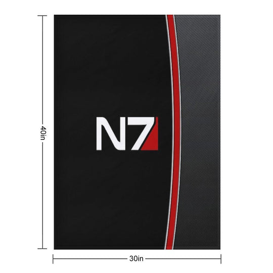 N7 Mass Effect Emblem! Travel-friendly Throw Blanket