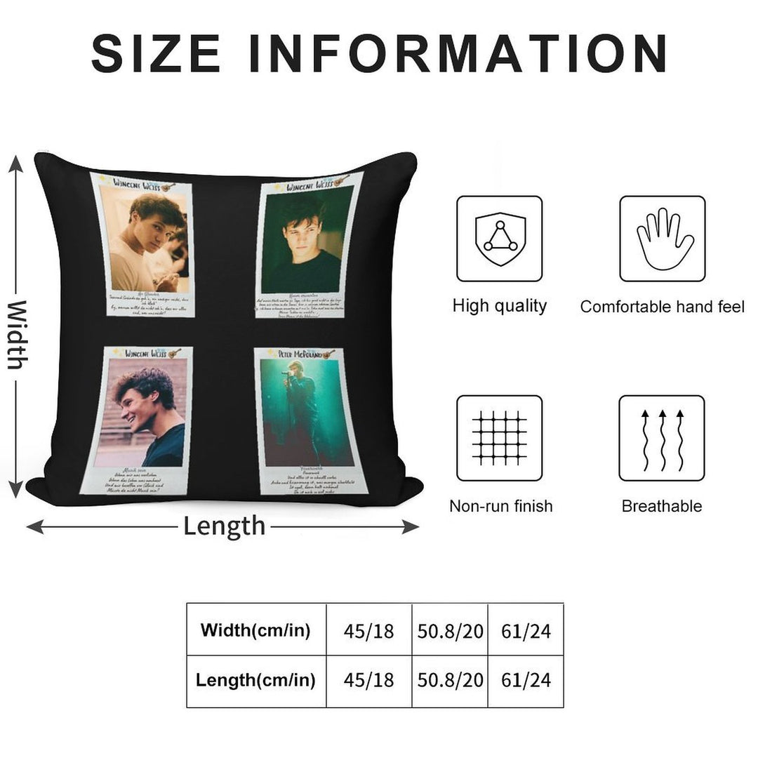 Wincent Weiss Lyrics HD Sticker Set  T Shirt Soft Multiple Sizes Throw Pillow