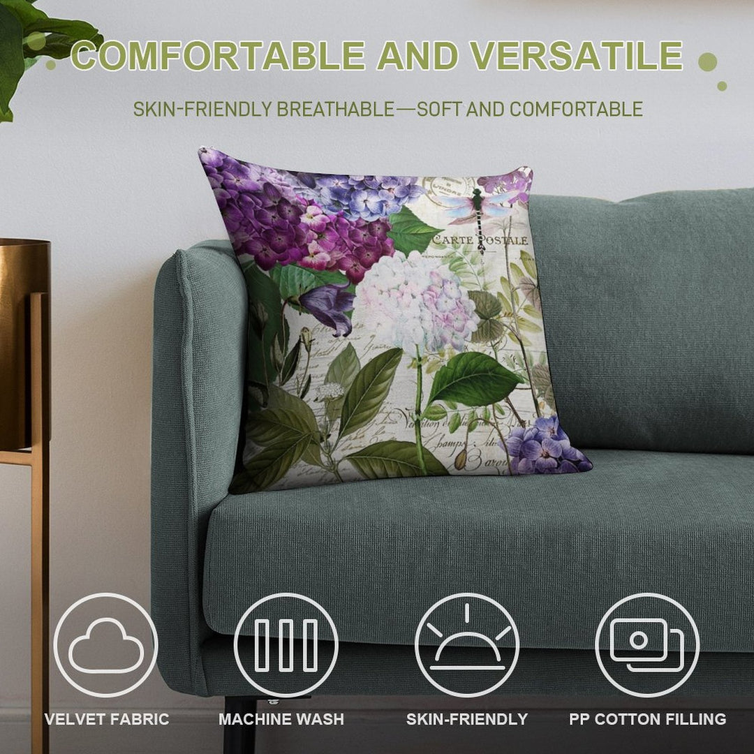 Garden Glow Soft Fade-Resistant Throw Pillow