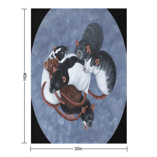 Rat Pile Anti-pilling Throw Blanket