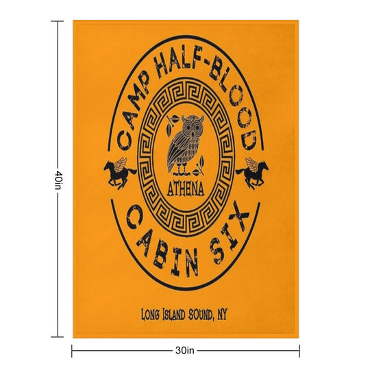 Cabin Six - Athena - Percy Jackson - Camp Half-Blood - Machine-washable Throw Blanket