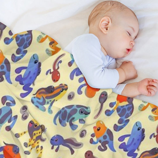 Poison Dart Frogs - Yellow Compact Throw Blanket