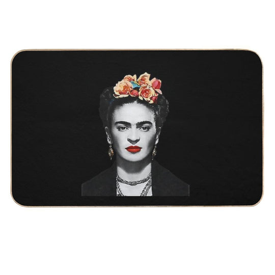 Black And White Frida Kahlo Durable Bath Mat