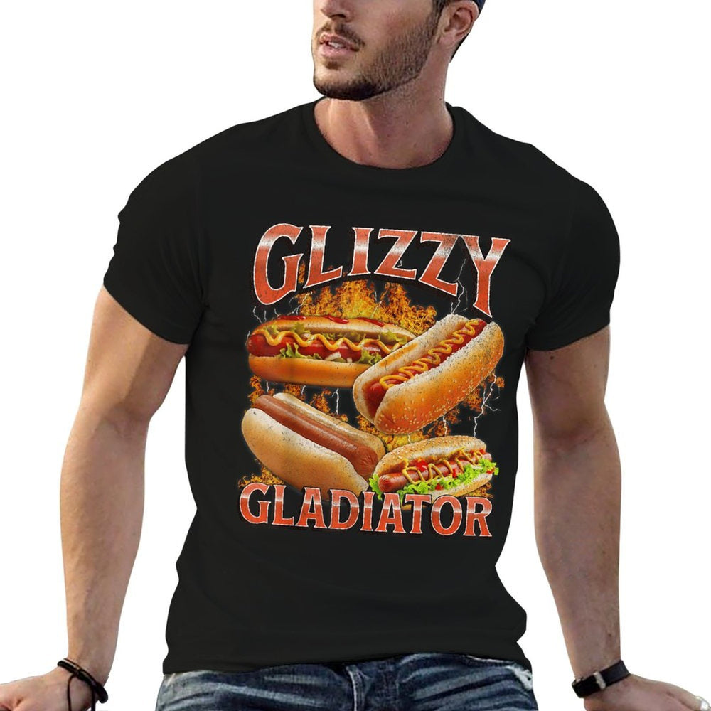 Glizzy Gobbler Funny Wiener Hot Dog Meme Bootleg Graphic Men Women Comfortable T-Shirt