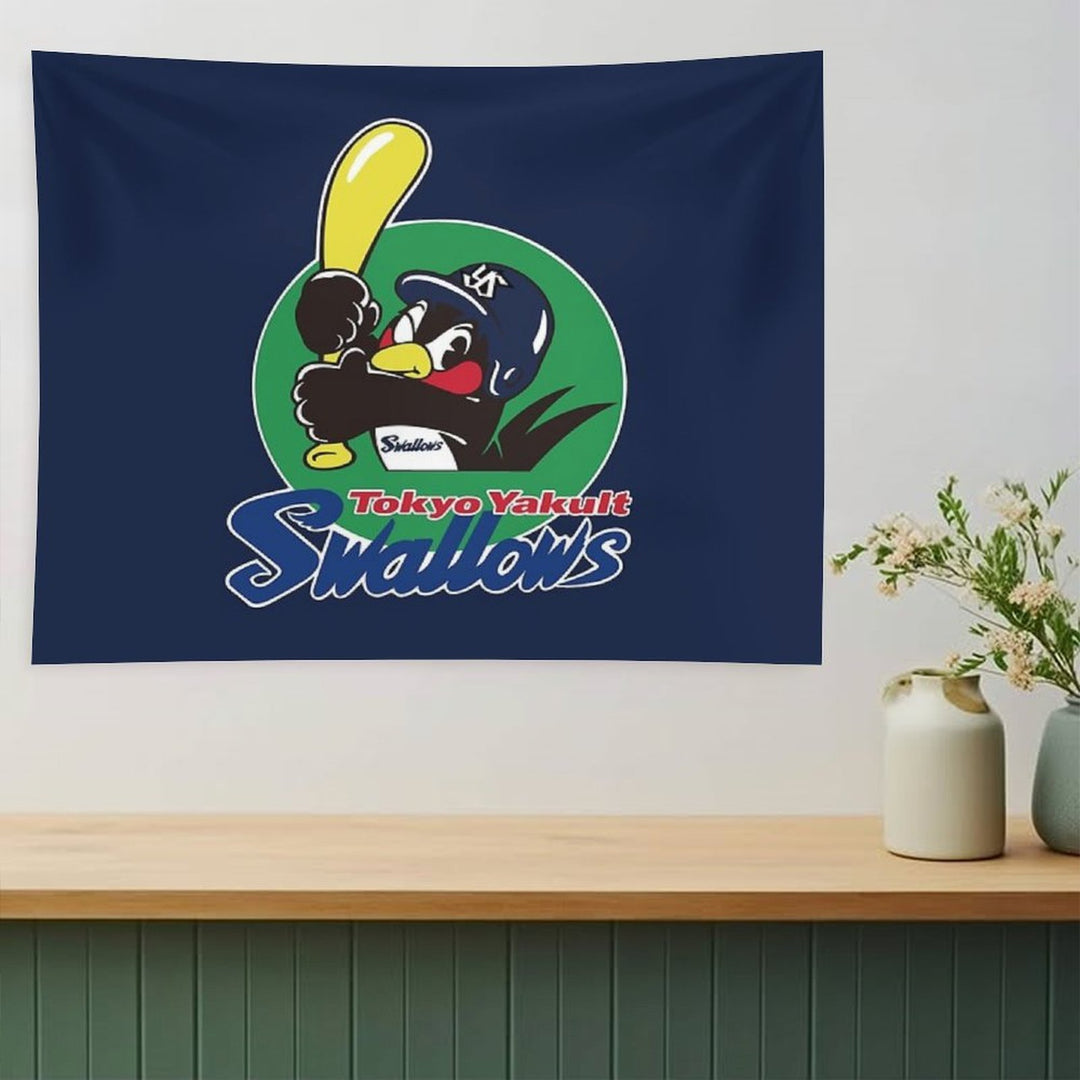 Tokyo Yakult Swallows Logo Tapestry