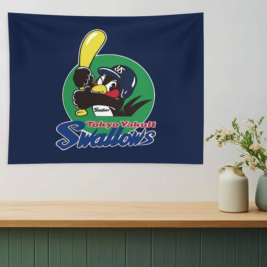 Tokyo Yakult Swallows Logo Tapestry
