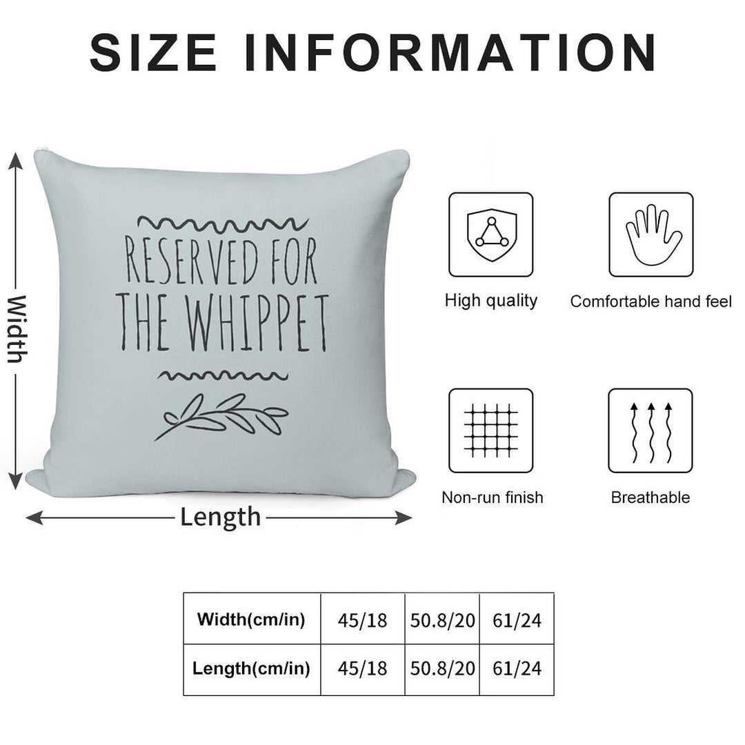 Reserved for The Whippet Soft Skin-Friendly Throw Pillow