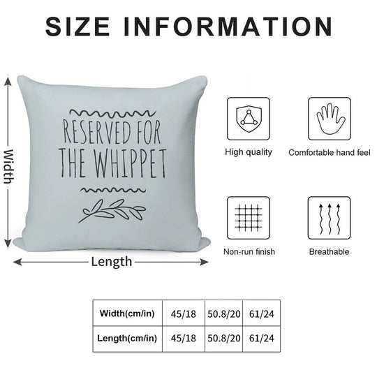 Reserved for The Whippet Soft Skin-Friendly Throw Pillow