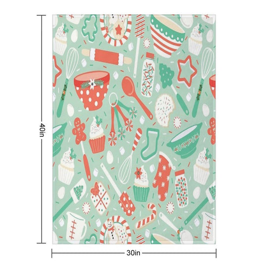 Christmas Baking Anti-pilling Throw Blanket
