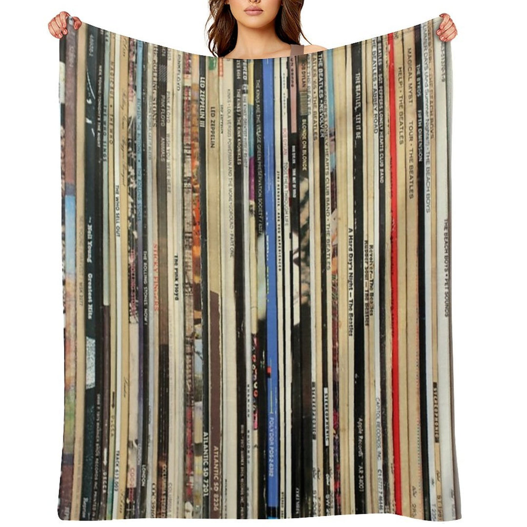 Classic Rock Vinyl Records Wrinkle-free Throw Blanket