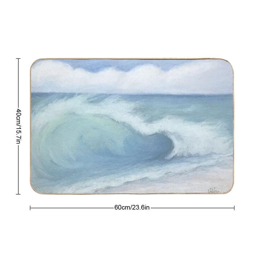 Sea Waves  Beach Decor  Slip-Resistant Bath Mat