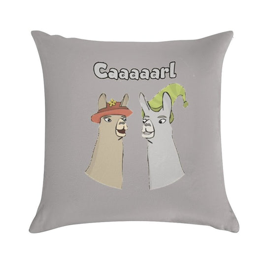 Llamas with Hats - Caaaarl Soft Multiple Sizes Throw Pillow