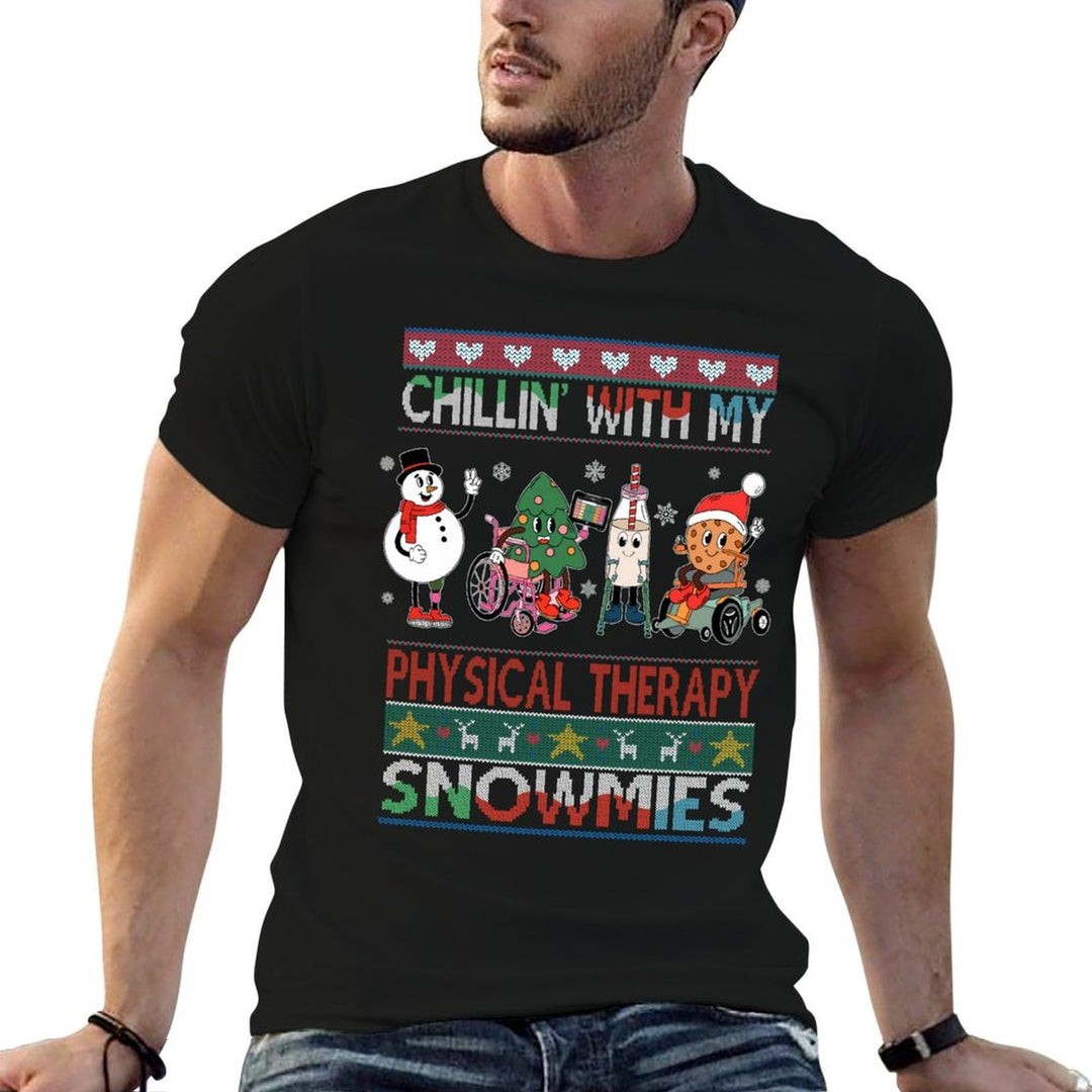 Chillin with My Snowmies Physical Therapy Ugly Xmas Sweater  Polyester Blend T-Shirt