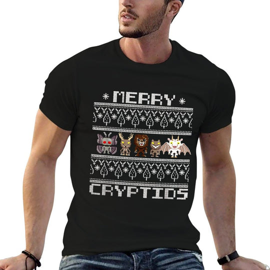 Merry Cryptids - Ugly Christmas Bigfoot, Mothman, Wendigo  Versatile T-Shirt