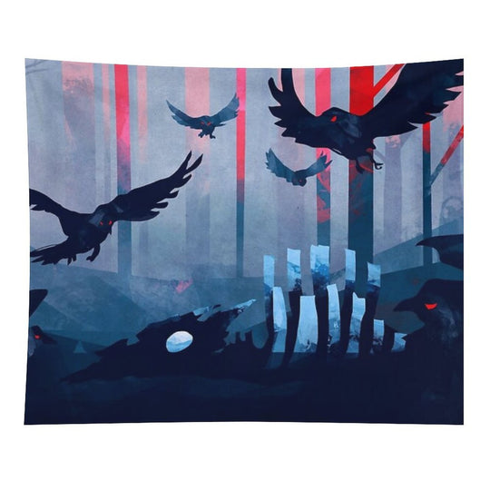 Blue Stone Landscape Tapestry