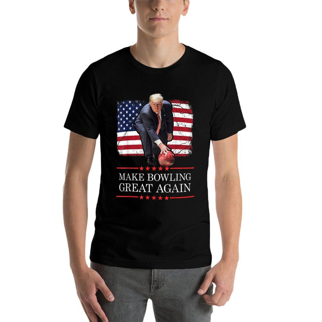 Make Bowling Great Again - Funny Trump Bowling Player Comfortable T-Shirt