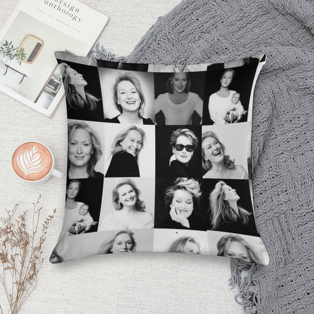 Meryl Streep Soft Easy Maintenance Throw Pillow