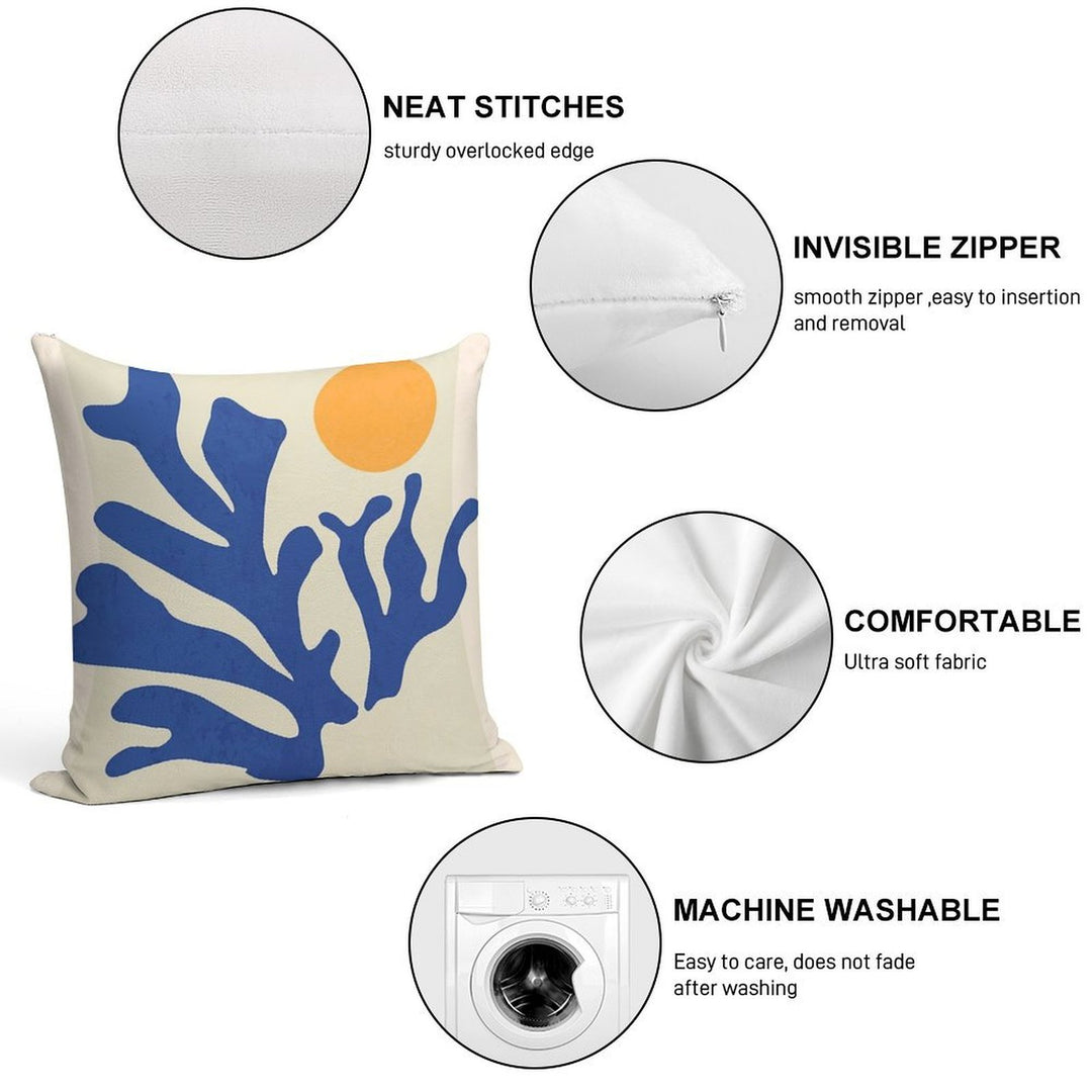 Sunshine Matisse Soft Hidden Zipper Throw Pillow