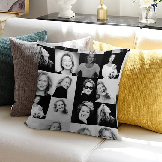 Meryl Streep Soft Easy Maintenance Throw Pillow