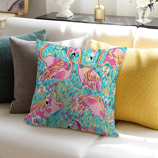 Sweet Flamingo Soft Anti-Pilling Throw Pillow